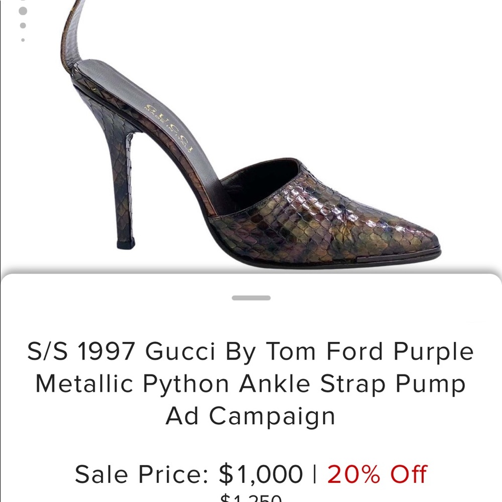 Gucci By Tom Ford Python Ankle Strap Pump - image 2
